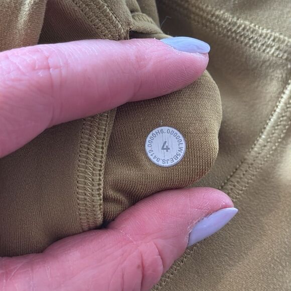 lululemon Align Pant II High Rise Tights 25" Grape Leaf Yellow Sz4 - Picture 14 of 14